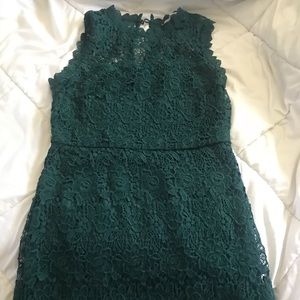 Green lace dress